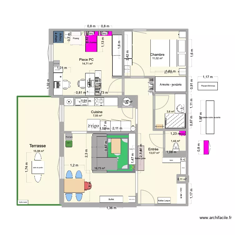 Sannois Rozée. Plan de 10 et 84 m² Sannois Rozée. Plan de 10 et 84 m²