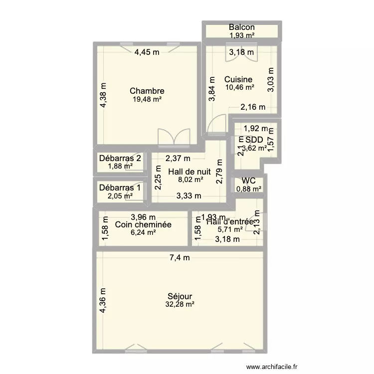 EVAL 3. Plan de 11  et 93 m²