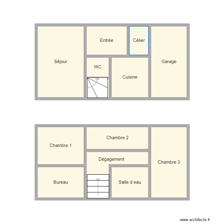 Plan 240206 DELLARAS. Plan de 13 pièces et 32 m2