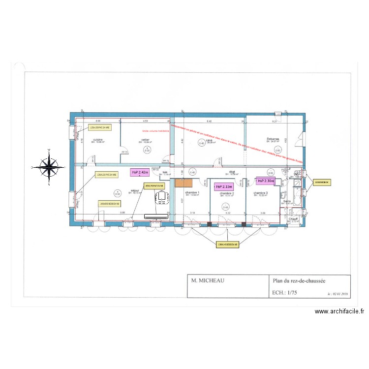 MICHEAU. Plan de 0 pièce et 0 m2