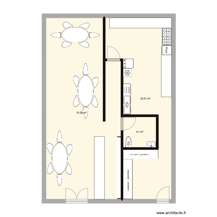 restaurant anais. Plan de 0 pièce et 0 m2