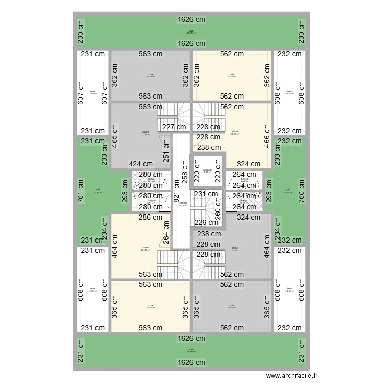 celaliye 1256/5 4 daire dubleks çati piyesi. Plan de 0 pièce et 0 m2