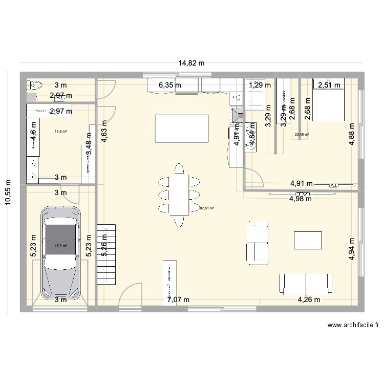 JO & Chris. Plan de 9 pièces et 423 m2