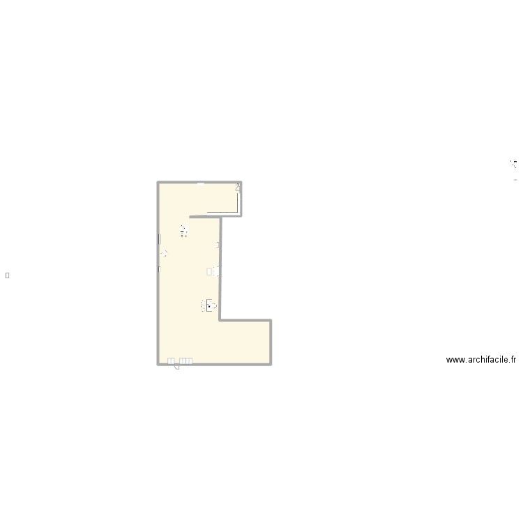boutique. Plan de 1 pièce et 454 m2
