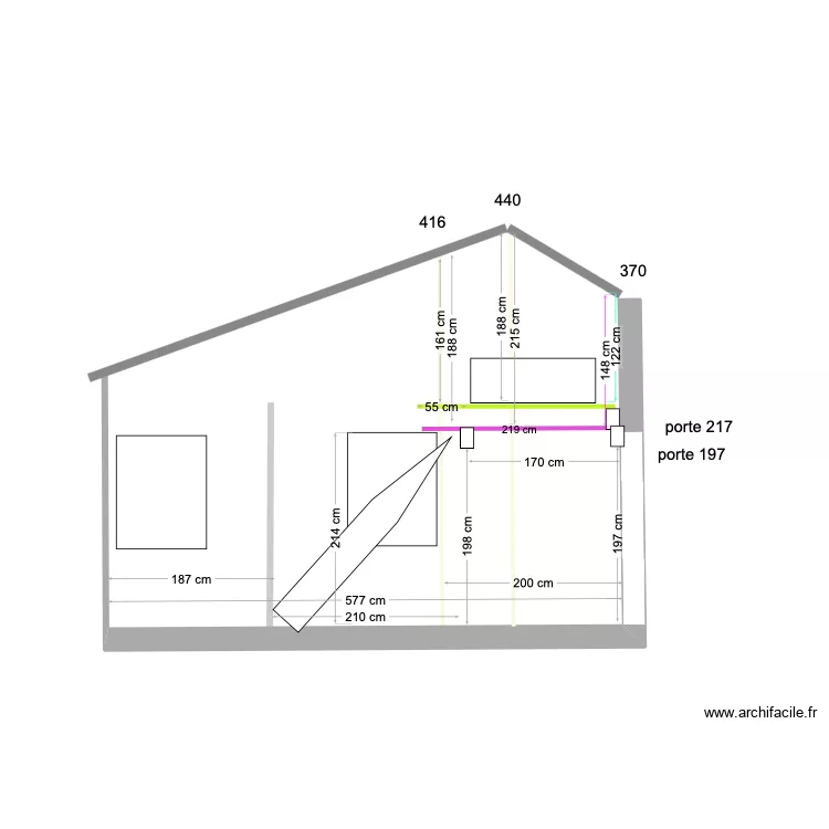 studio V2 Mezzanine plan 2 hauteurs. Plan de studio V2 Mezzanine plan 2 hauteurs. Plan de