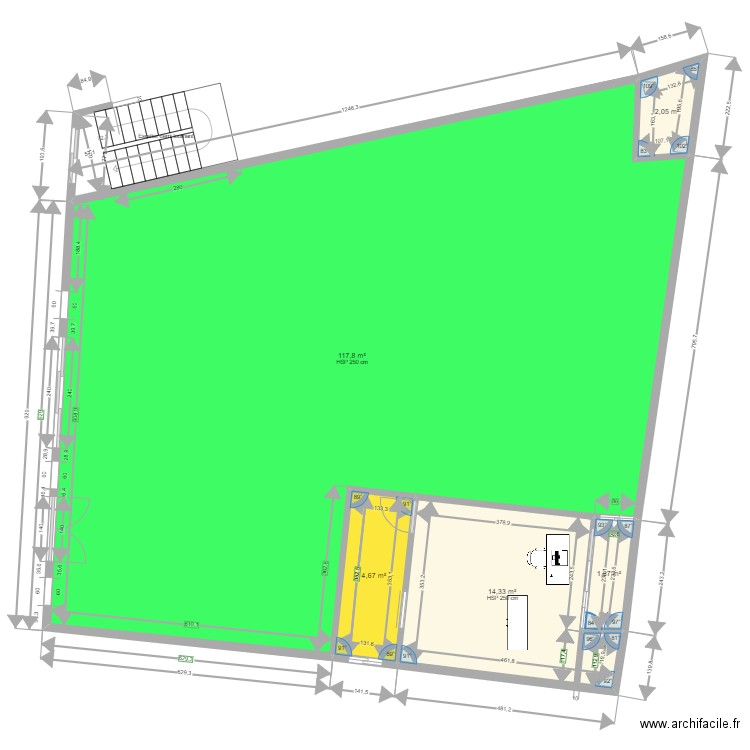 DIALLO 1. Plan de 5 pièces et 141 m2