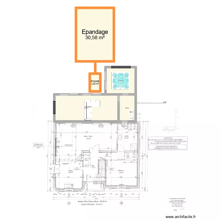 terrasse-agrandissement. Plan de 5 et 77 m² terrasse-agrandissement. Plan de 5 et 77 m²