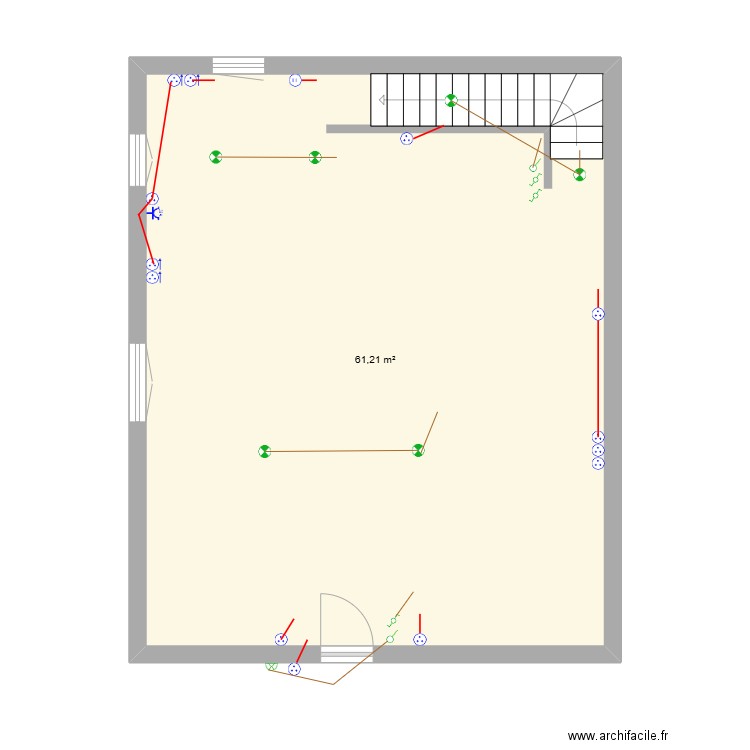 Lions Village. Plan de 2 pièces et 121 m2