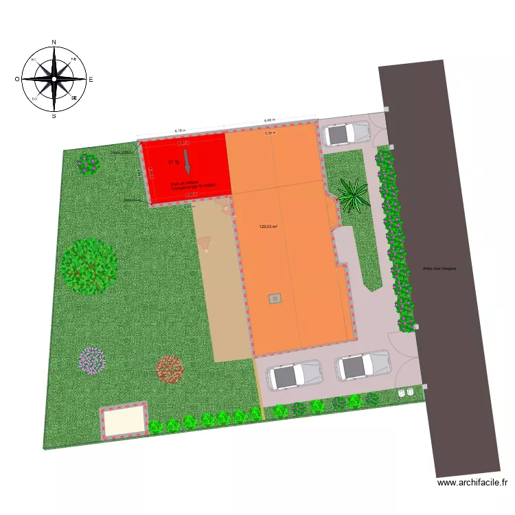 Plan de Masse - Combrisson. Plan de 2  et 134 m²