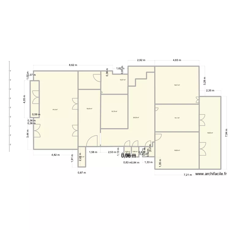 PARADIS V3. Plan de 12  et 185 m²