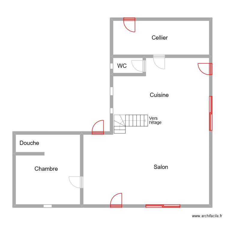 Cobelli_Plan. Plan de 4 pièces et 119 m2