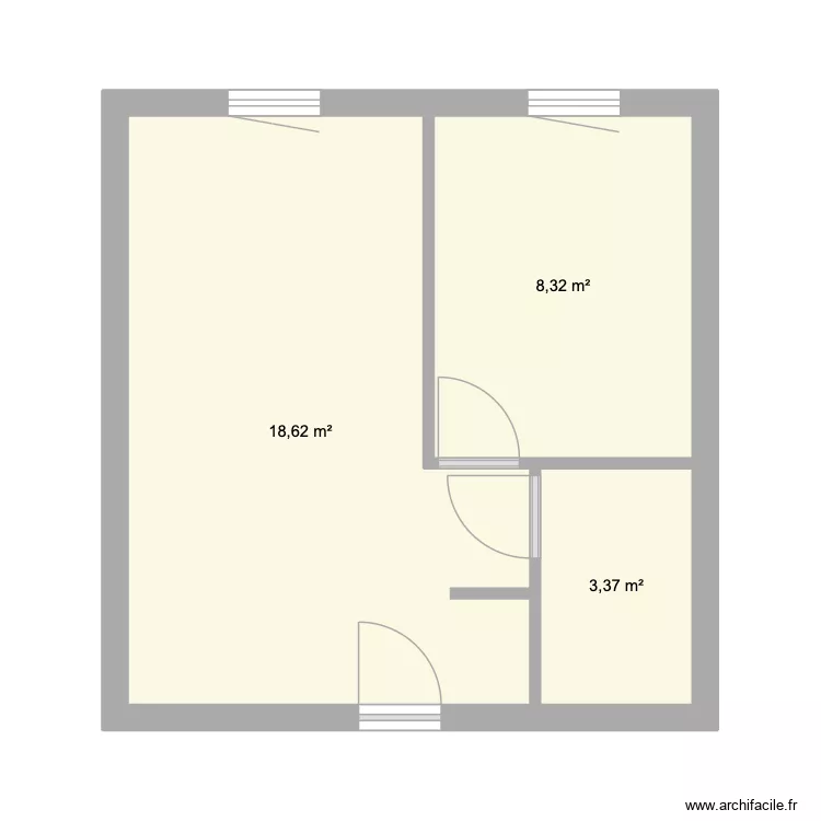 appart caen. Plan de 3  et 30 m²