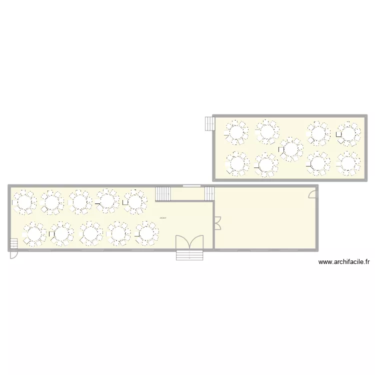 L'orangerie Table ronde - d&eacute;jeuner georges. Plan de 2  et 339 m²