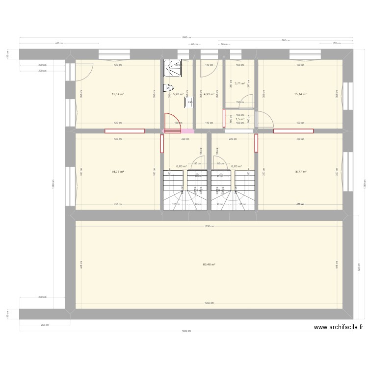 20240313 Projet Rénovation Mury MODIF. Plan de 26 pièces et 313 m2