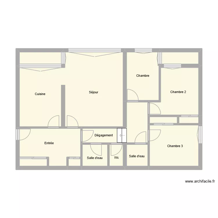 trang. Plan de 15 Pièces et 60 m²