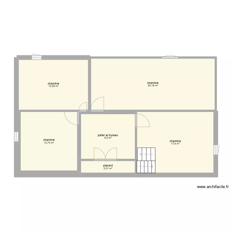 plan maison 1er &eacute;tage. Plan de 