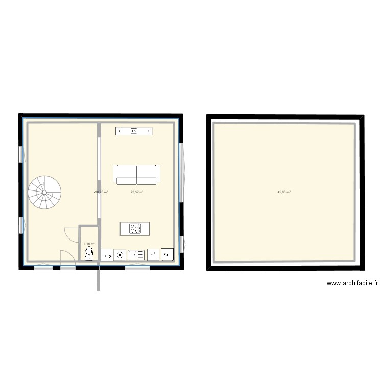 Amandiers_2. Plan de 4 pièces et 124 m2