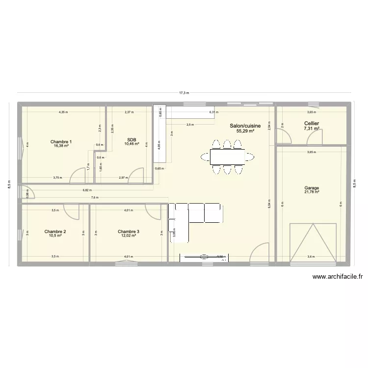 Ladapeyre*2. Plan de 7 pièces et 134 m² Ladapeyre*2. Plan de 7 pièces et 134 m²