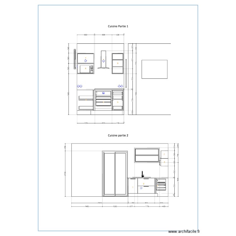 Projet Thibault Foucher. Plan de 7 pièces et 96 m2