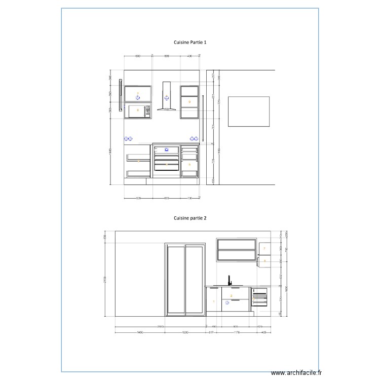 Projet Thibault Foucher. Plan de 5 pièces et 32 m2