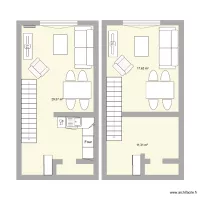 test surface sejour cuisine