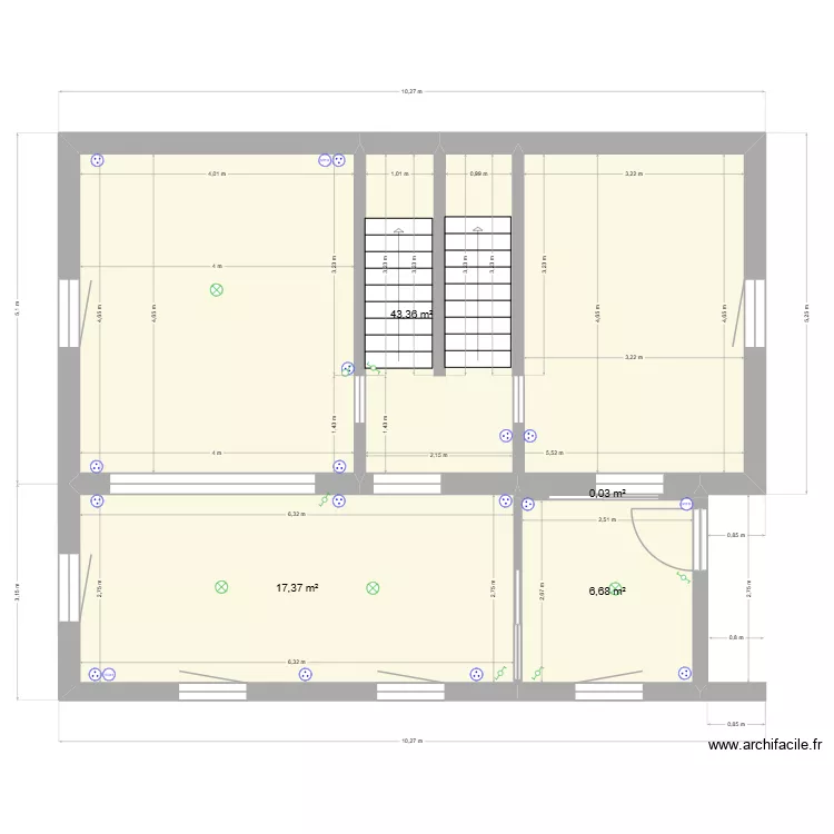 MAison. Plan de 4 Pièces et 67 m²