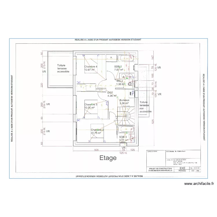 Firmin &eacute;tage. Plan de 