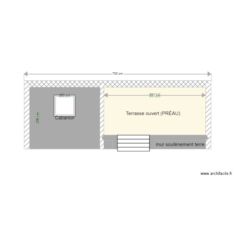 Façade vue jardim 2024. Plan de 4 pièces et 14 m2