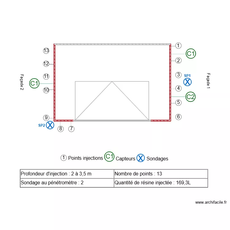 MALBRANCKE. Plan de 1 pièce et 23 m² MALBRANCKE. Plan de 1 pièce et 23 m²