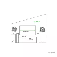 Mur cot&eacute; TV sans porte