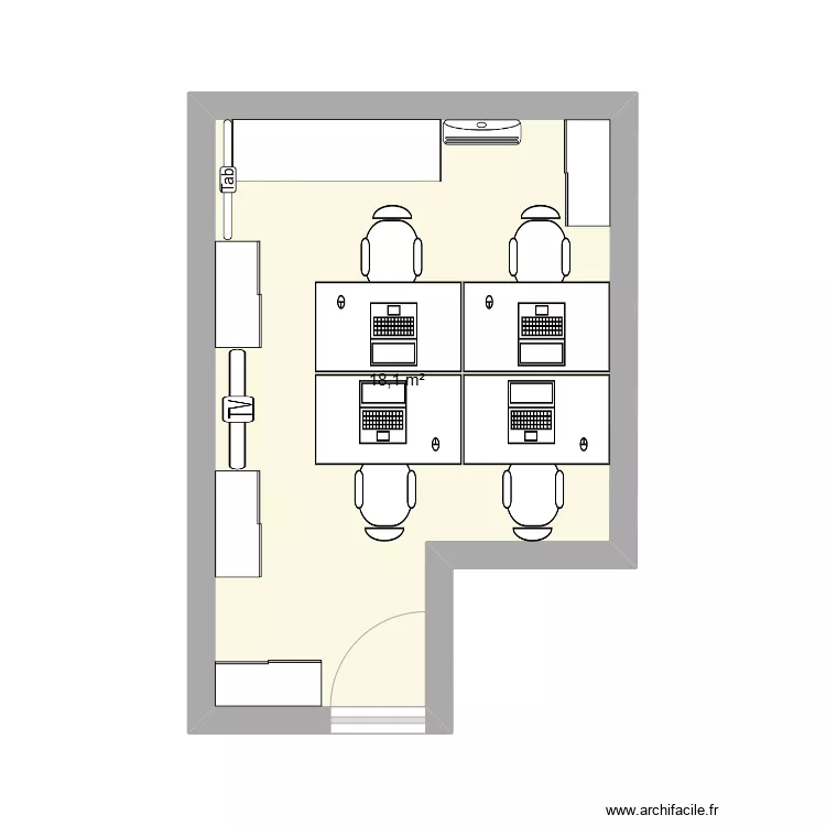 test 1er etage. Plan de 