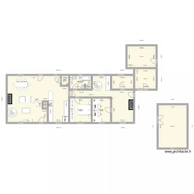 Maison Bourré Transfo. Plan de 11 et 177 m² Maison Bourré Transfo. Plan de 11 et 177 m²