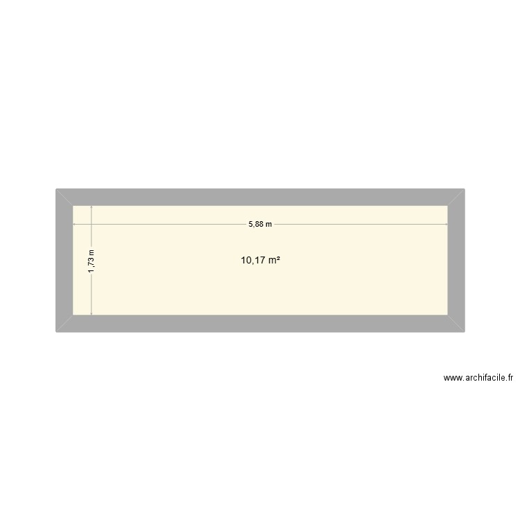 LAVOIR. Plan de 1 pièce et 10 m2