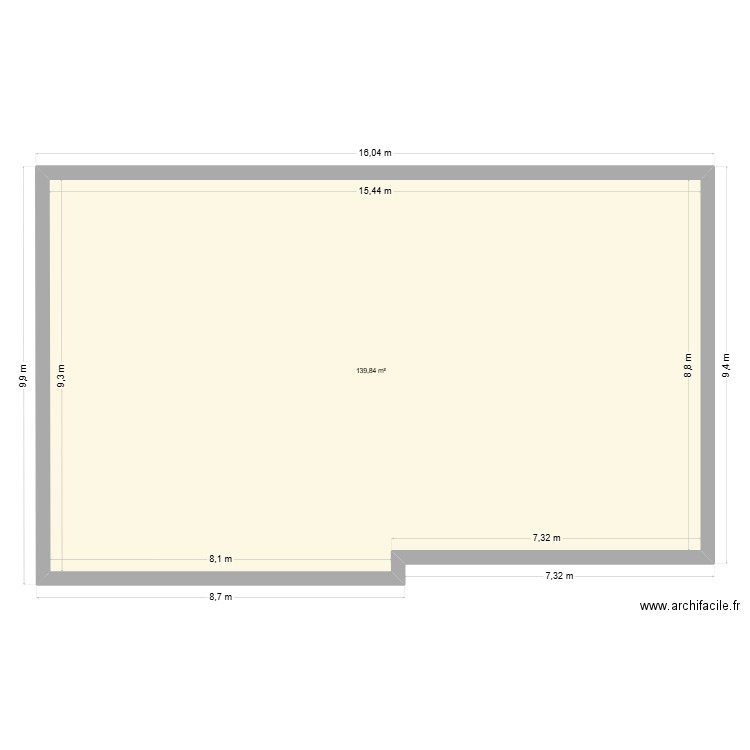 MAISON. Plan de 1 pièce et 140 m2