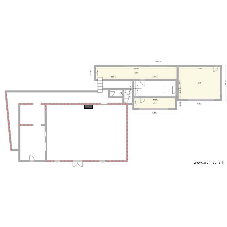 ArchiFacile PRO. Plan de 3 pièces et 83 m2