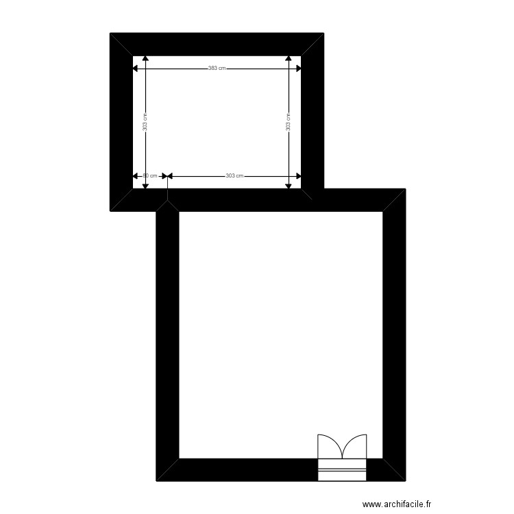 ALLE. Plan de 6 pièces et 54 m2