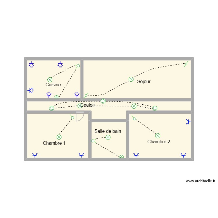 PLAN ARCHI. Plan de 6 pièces et 23 m2
