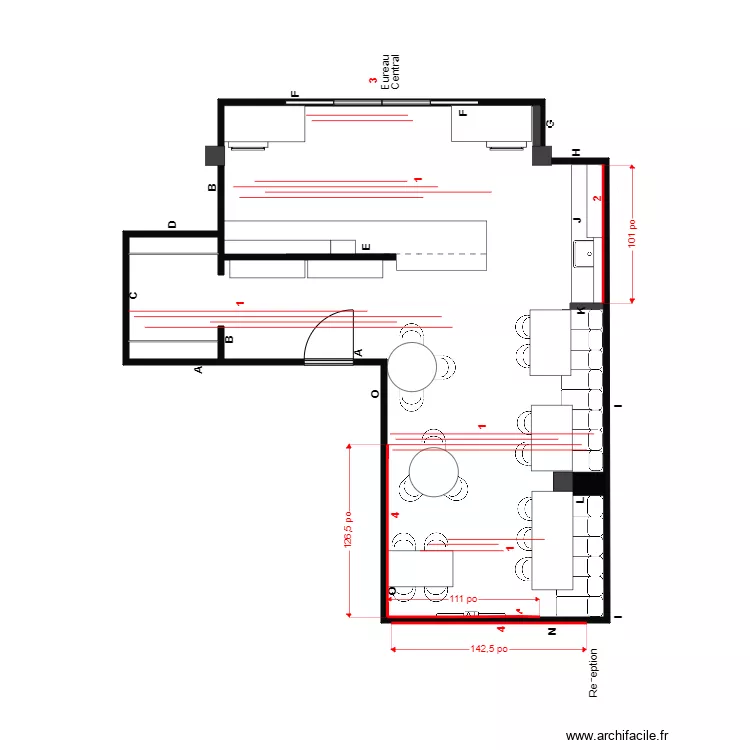 bertrand cuisine pose. Plan de 