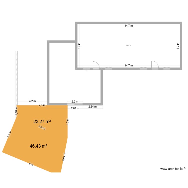 carport6. Plan de 1 pièce et 93 m2