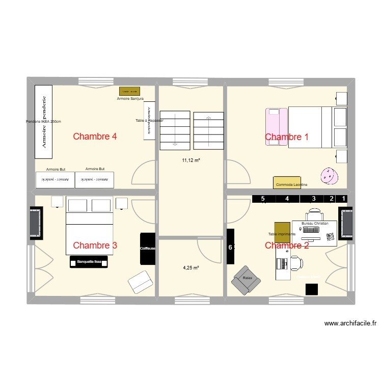 Plan 3 &eacute;tage1. Plan de 0 pièce et 0 m2