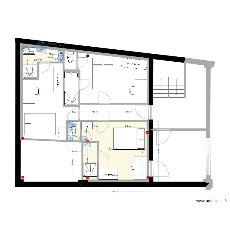 Plan 1er Chambres/2/3. Plan de 0 pièce et 0 m2
