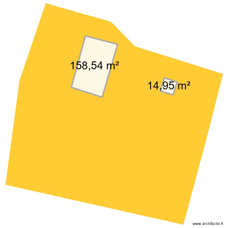 plan cadastre. Plan de 2 pièces et 173 m2