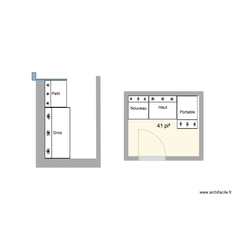 Salle cong&eacute;lo. Plan de 