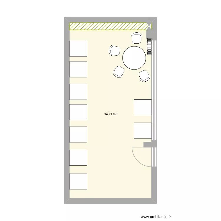 Showroom. Plan de 1 et 35 m² Showroom. Plan de 1 et 35 m²