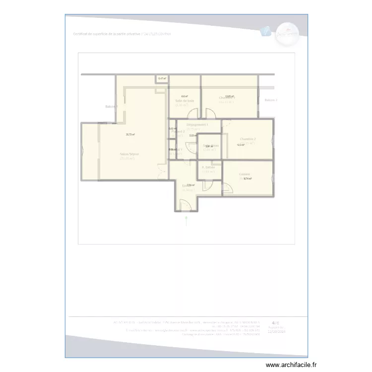 Appt N&icirc;mes. Plan de 