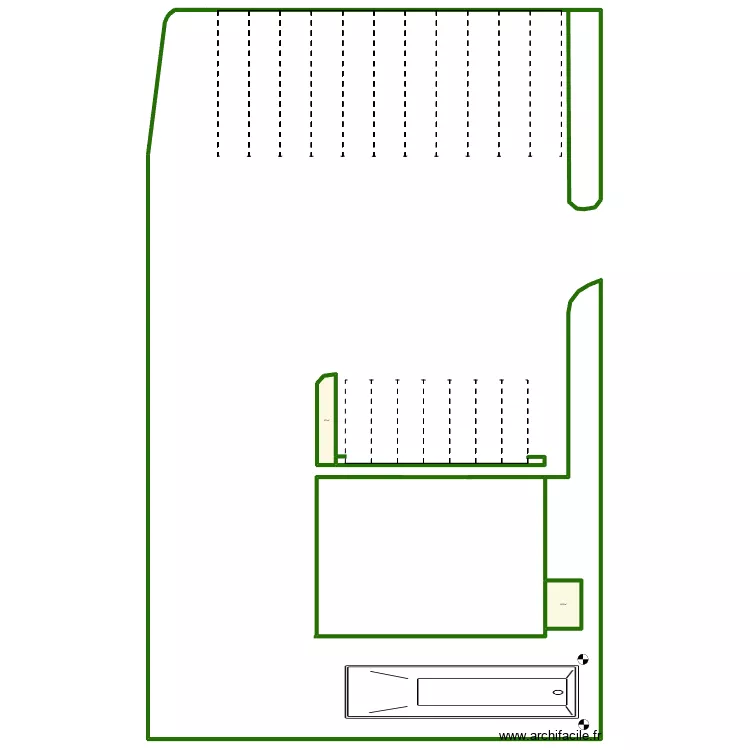 depot. Plan de 2  et 28 m²