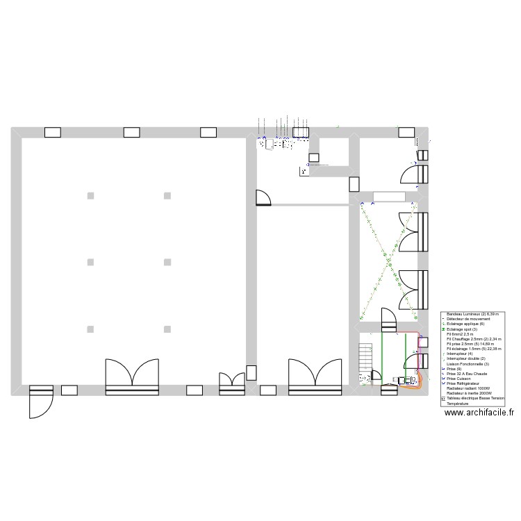 Hebergeages pisseloup V7. Plan de 23 pièces et 1031 m2