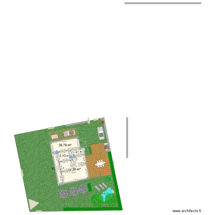 st chichi. Plan de 5 pièces et 108 m2