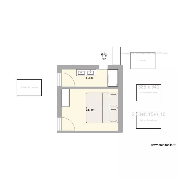 casa gala. Plan de 2 et 12 m² casa gala. Plan de 2 et 12 m²