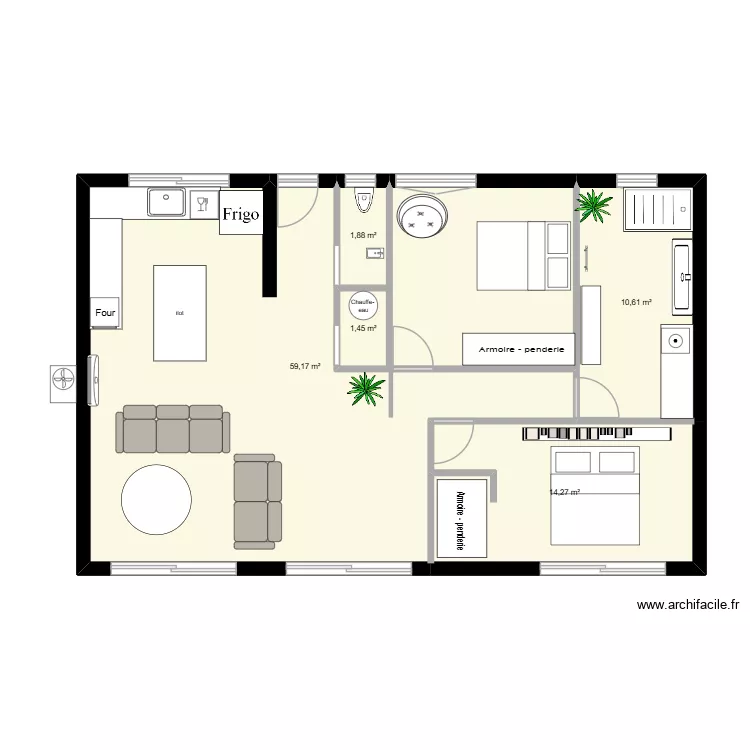 MONTF version 5. Plan de 5 et 87 m² MONTF version 5. Plan de 5 et 87 m²